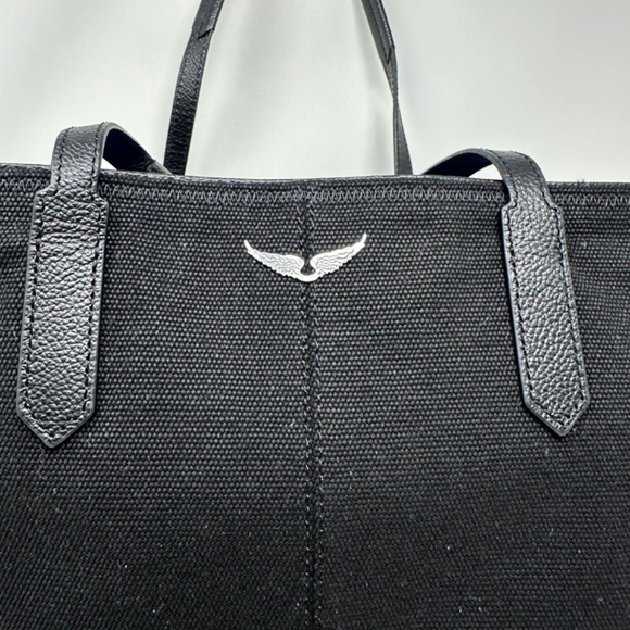 ZADIG & VOLTAIRE Mick Wings Tote Canvas Leathert - Picture 5 of 8